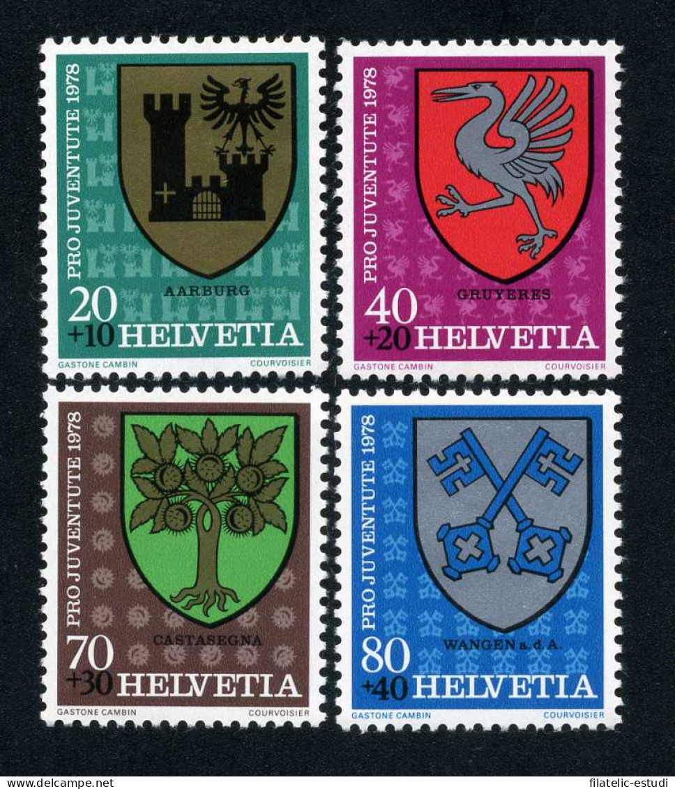 Suiza - 1072/75 - 1978 Por La Juventud Escudos Comunales Lujo - Andere & Zonder Classificatie