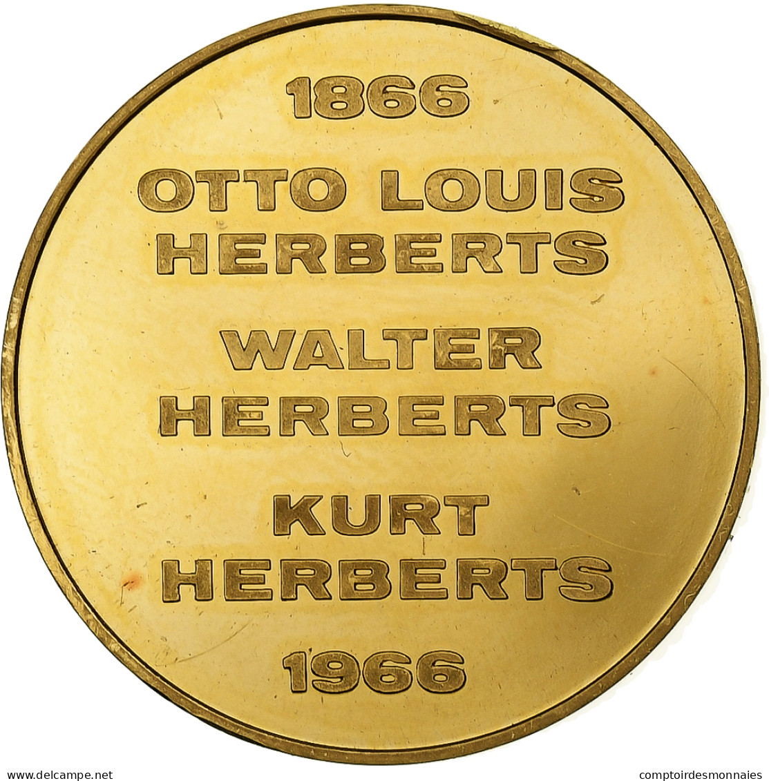 Allemagne, Médaille, Docteur Kurt Herberts, 1966, Or, SUP+ - Andere & Zonder Classificatie