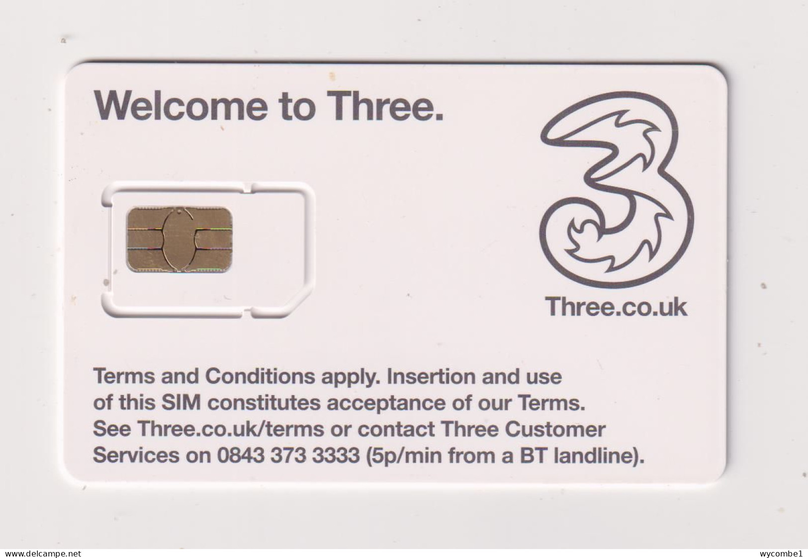 UNITED KINGDOM -  3 SIM With Chip Unused  Phonecard - Altri & Non Classificati