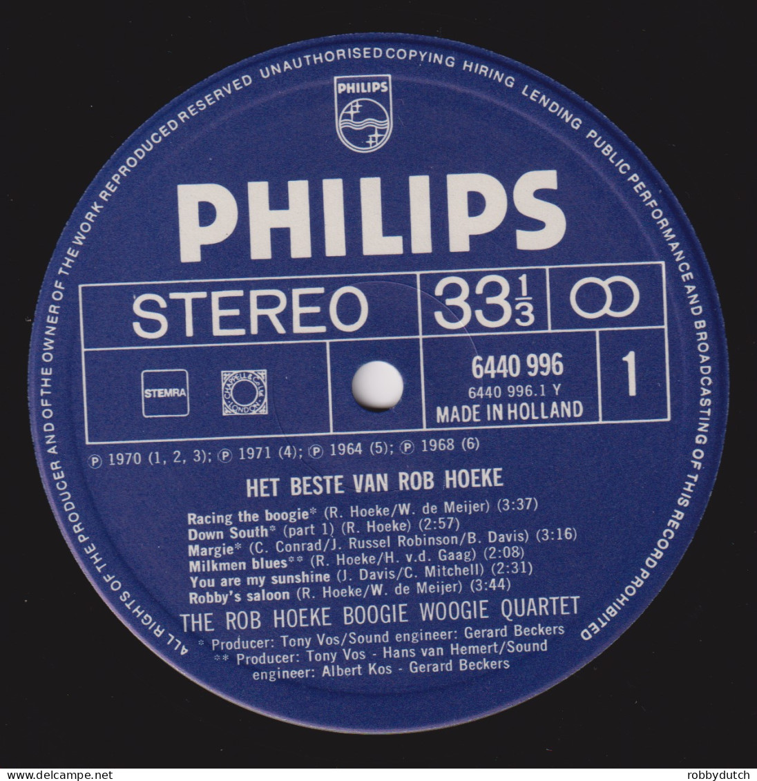 * LP *  THE ROB HOEKE BOOGIE WOOGIE QUARTET - HET BESTE VAN ROB HOEKE (Holland 1978) - Blues