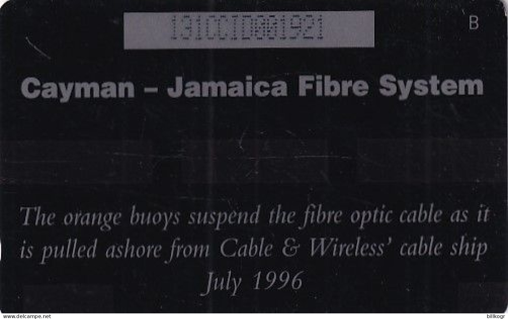 CAYMAN ISL.(GPT) - CJFS(Cayman-Jamaica Fibre System), Orange Buoys, CN : 131CCID/B, Tirage %15000, Used - Kaaimaneilanden