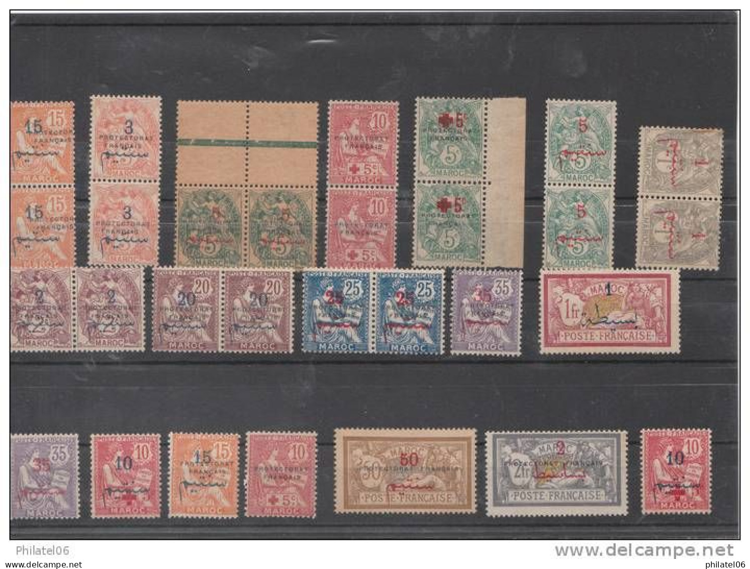 MAROC  TIMBRES A ETUDIER DONT VARIETES  CHARNIERES OU GOMME TROPICALE - Andere & Zonder Classificatie