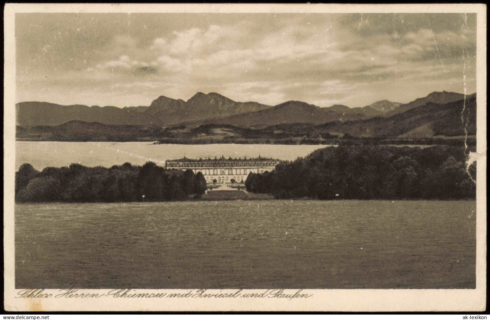 Ansichtskarte Chiemsee Herrenchiemsee / Herreninsel Mit Schloss 1935 - Chiemgauer Alpen