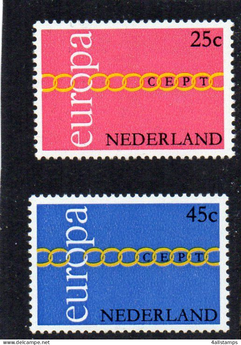 1971 Nederland Mi N° 963/964  : ** MNH, Postfris, Postfrisch , Neuf Sans Charniere - 1971