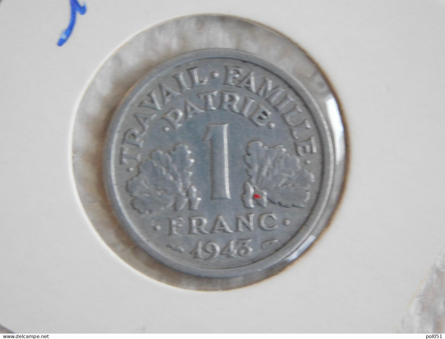 France 1 Franc 1943  FRANCISQUE, LÉGÈRE (702) - 1 Franc