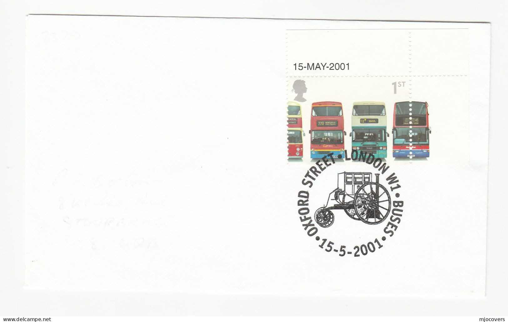 Cover BUS Trevithick LONDON STEAM CARRIAGE Anniv OXFORD ST GB Buses Stamps Fdc - Bus