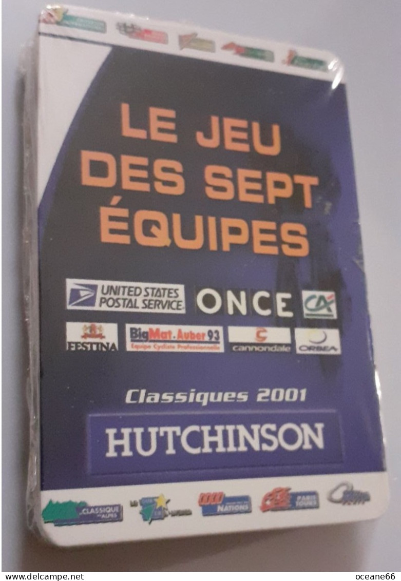 Jeu De Cartes Des Sept équipes Hutchinson 2001 United States Postal Once Credit Agricole Festina Bigmat Cannondale Orbea - Spielkarten