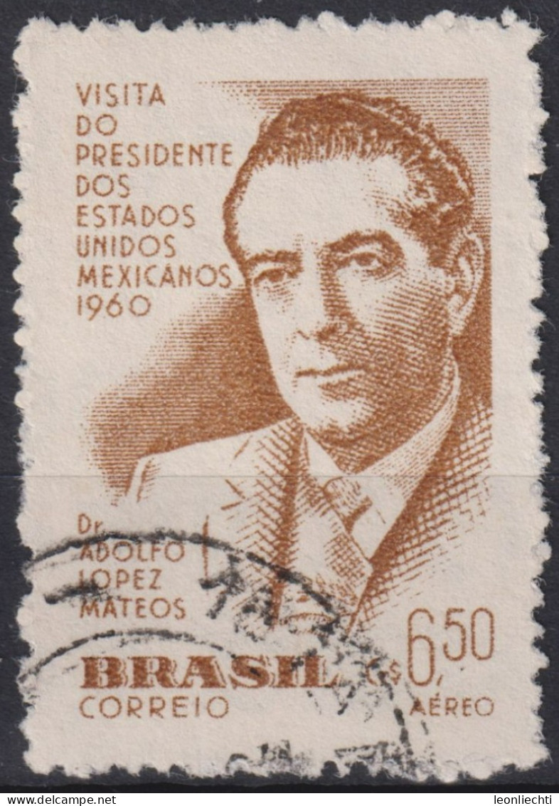 1960 Brasilien AEREO ° Mi:BR 973, Sn:BR C92, Yt:BR PA80, Adolfo López Mateos - Used Stamps