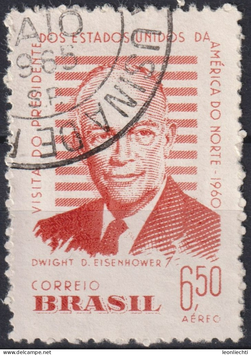 1960 Brasilien AEREO ° Mi:BR 974, Sn:BR C93, Yt:BR PA81, Visit Of Dwight D. Eisenhower To Brazil - Used Stamps