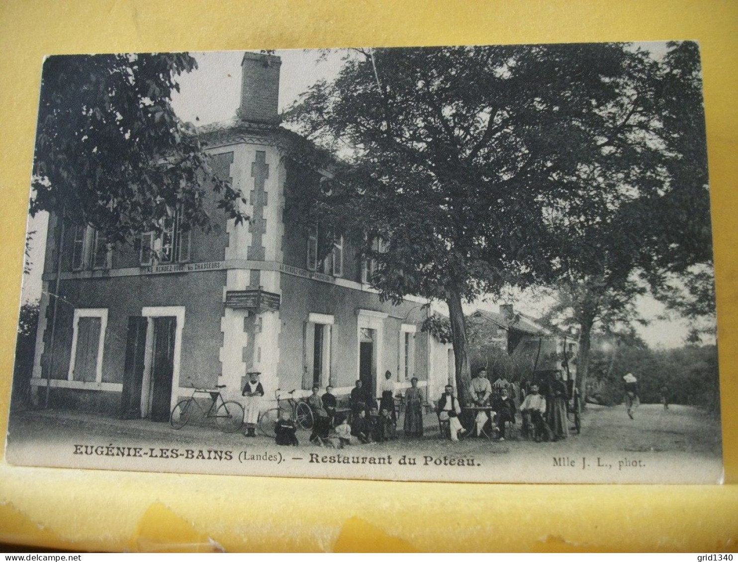 40 826 RARE CPA 1907 - 40 EUGENIE LES BAINS - RESTAURANT DU POTEAU - ANIMATION - Restaurants