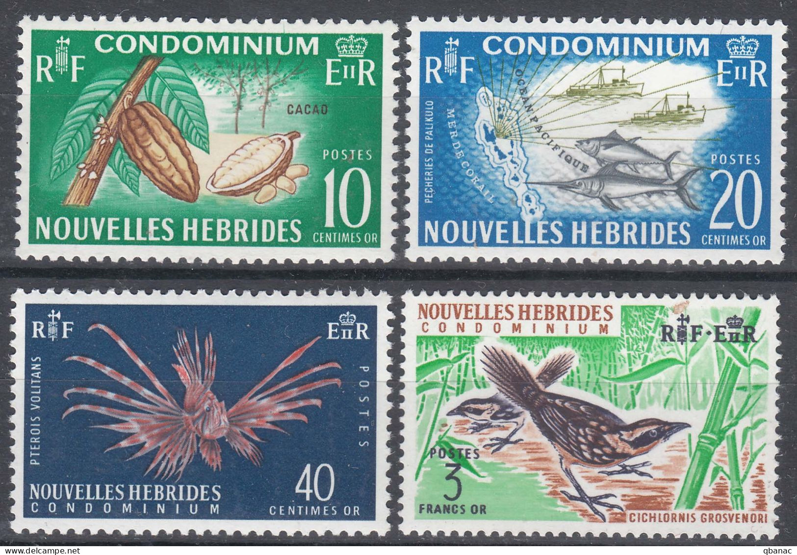 New Hebrides Nouvelles Hebrides French Legend 1965 Animals Mi#216-219 Mint Never Hinged (sans Charnieres) - Unused Stamps