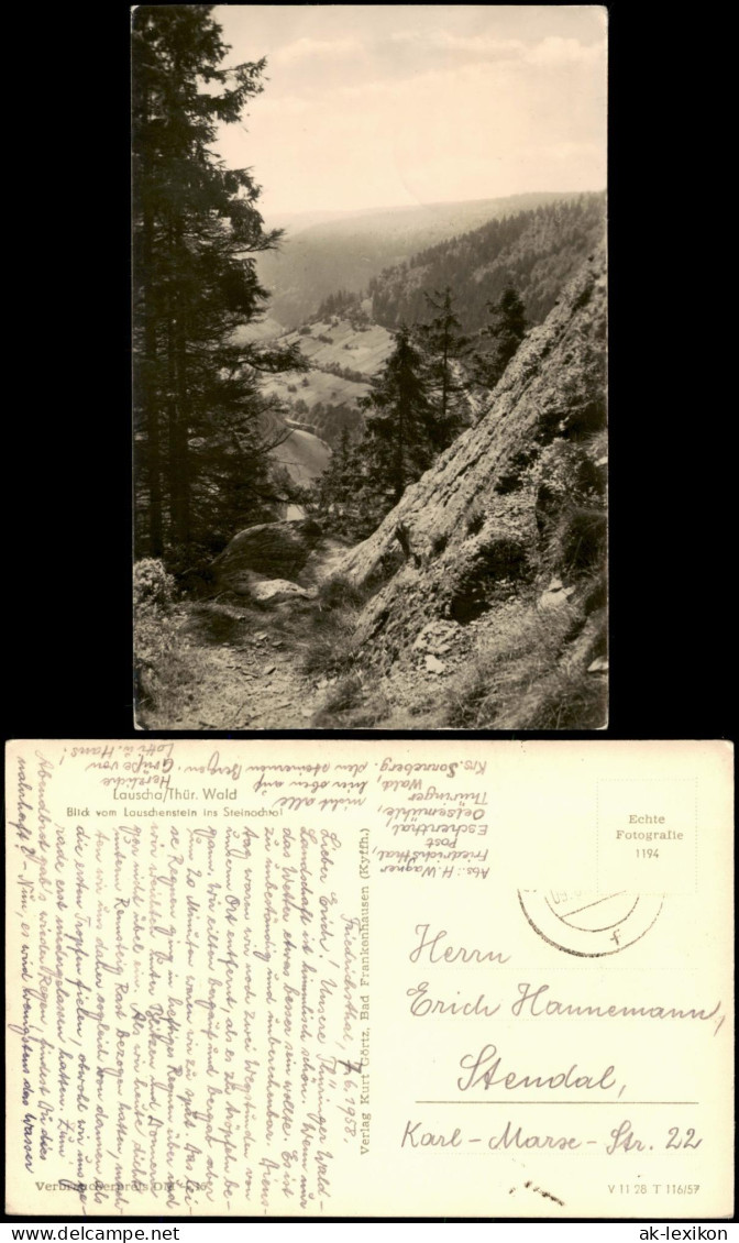 Ansichtskarte Lauscha Blick Vom Lauschenstein Ins Steinbachtal 1958/1957 - Lauscha