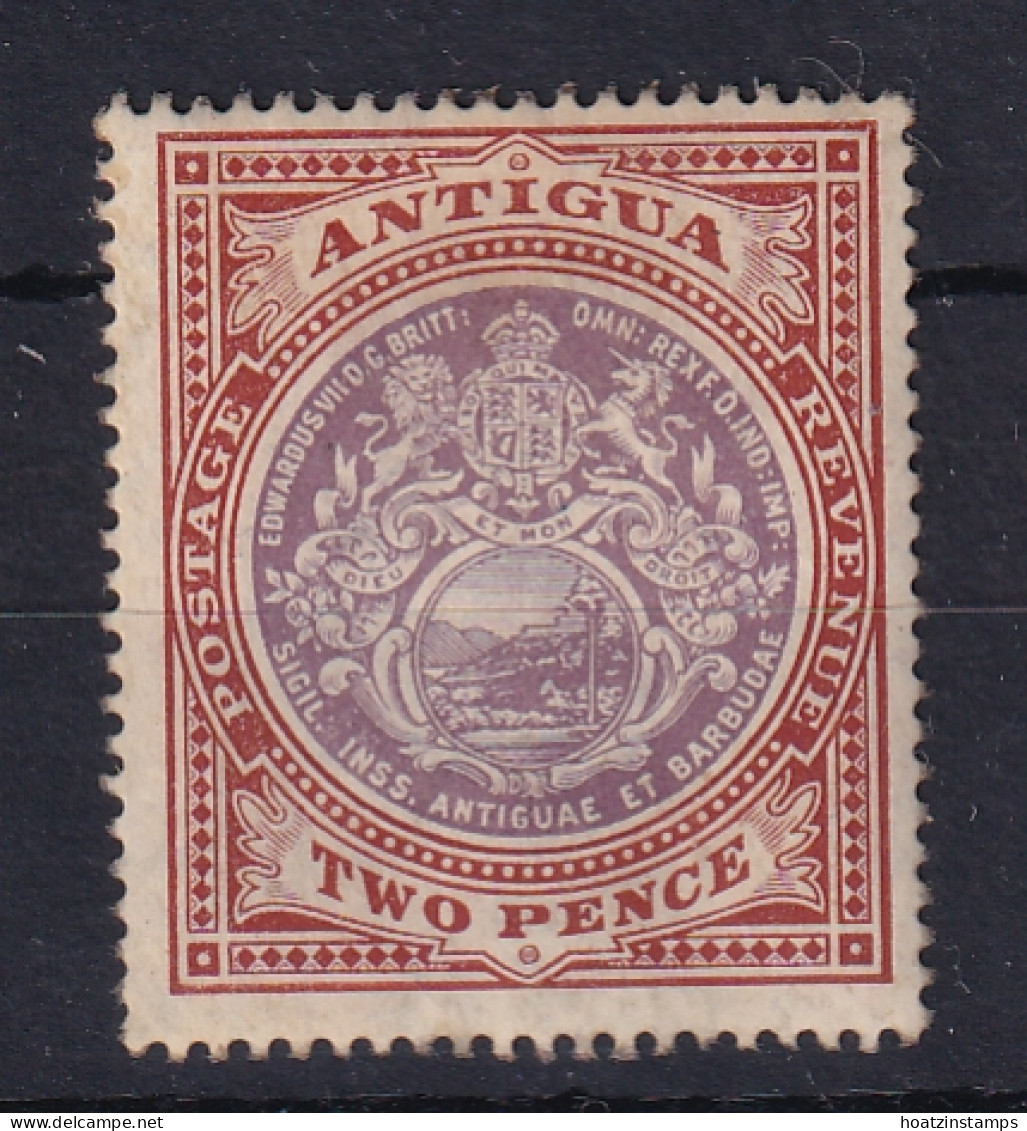 Antigua: 1908/17   Badge   SG45    2d    MH - 1858-1960 Kronenkolonie