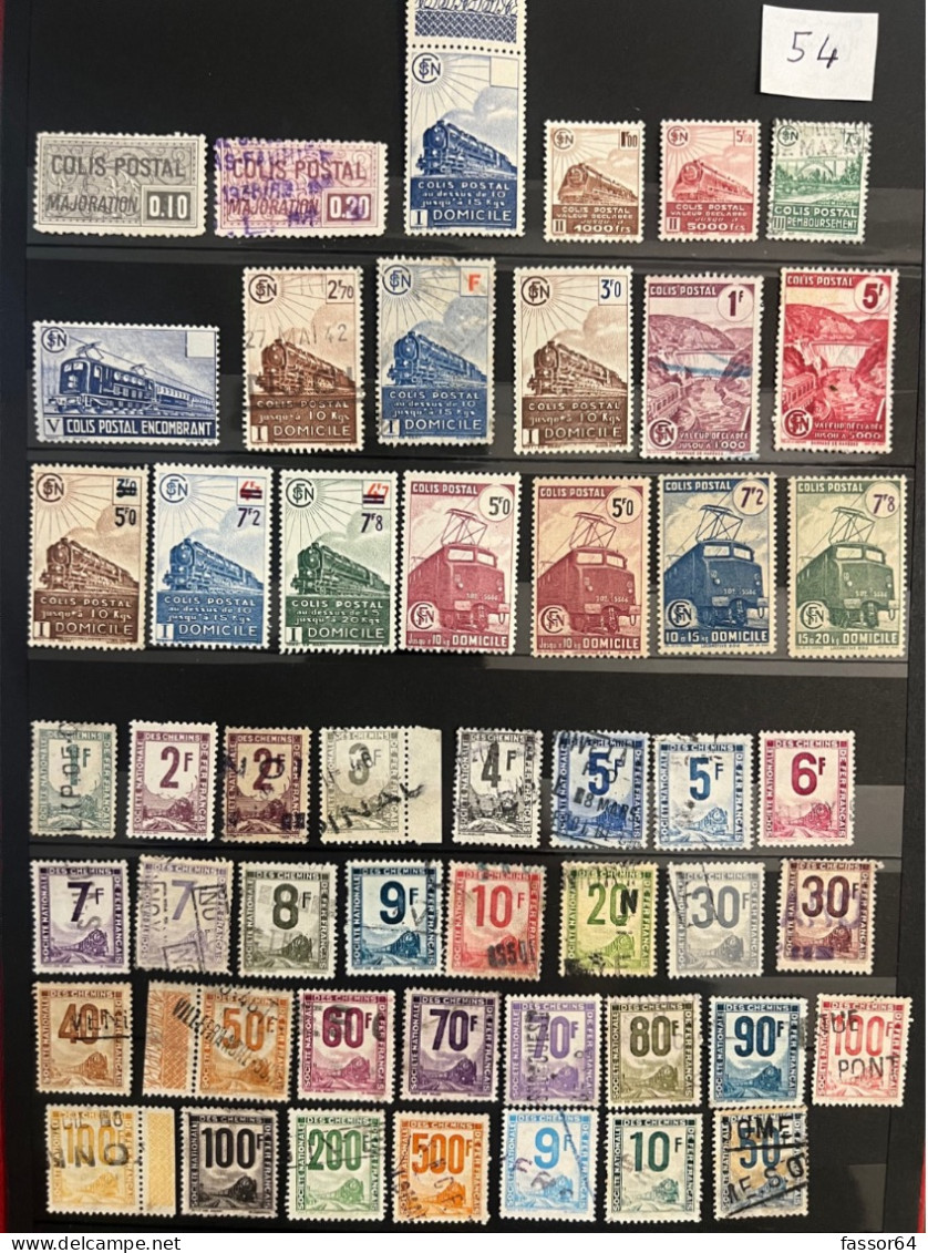 France Colis Postaux Neuf Et Oblitérés Lot 54 1938/1948 Cote + 336 Euros - Autres & Non Classés