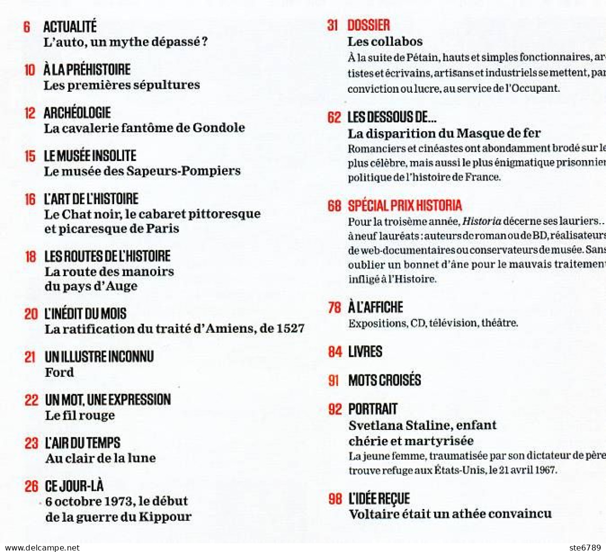 HISTORIA N° 790 Histoire  Dossier Les Collabos  Fonctionnaires Patrons Intellectuels  - Storia