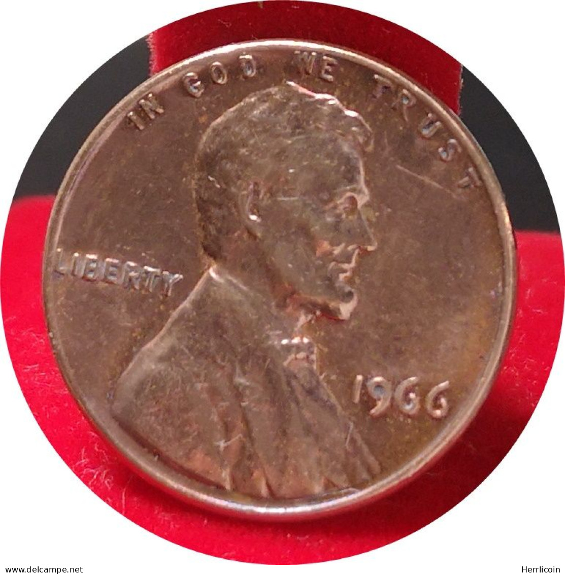 1966   - 1 Cent Lincoln Memorial Penny  Etats-Unis - 1959-…: Lincoln, Memorial Reverse