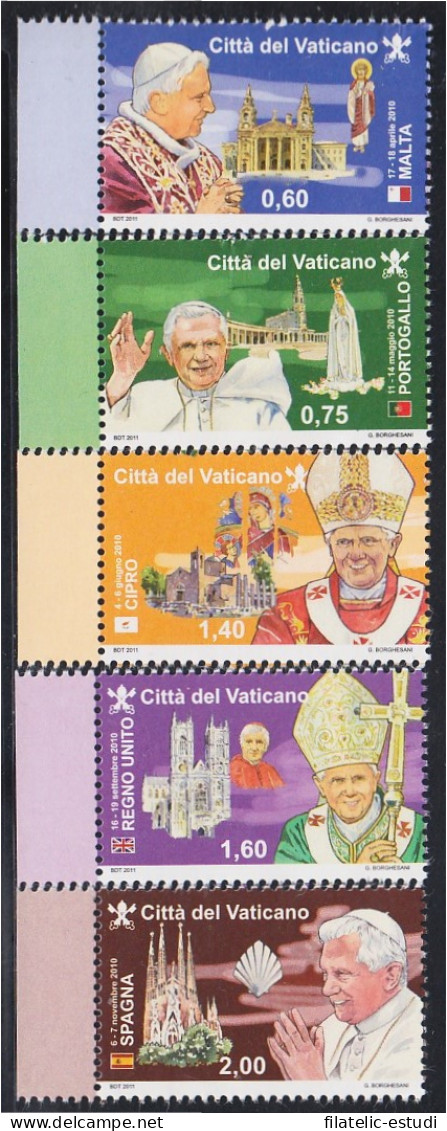 Vaticano 1574/78 2011 Viajes De SS Benedicto XVI MNH - Otros & Sin Clasificación