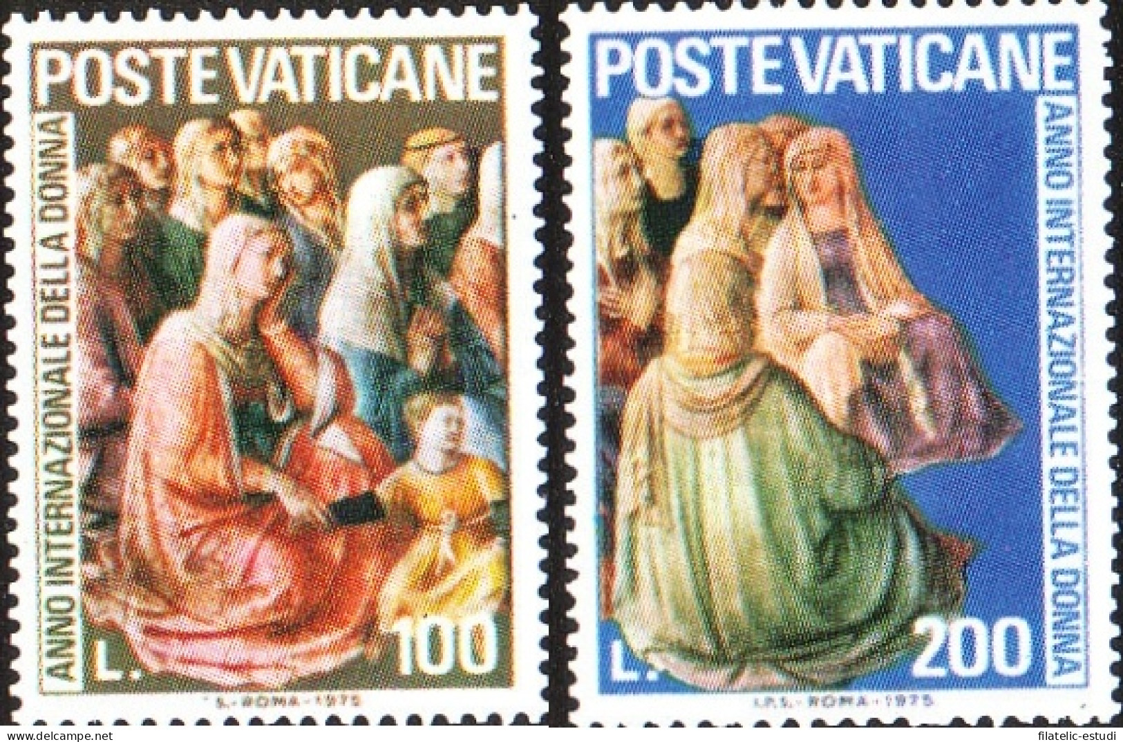 Vaticano - 609/10 - 1975 Año Inter. De La Mujer Cuadros De Beato Angelico Lujo - Otros & Sin Clasificación