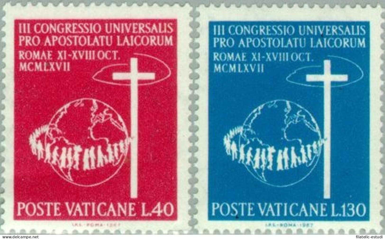 REL/S Vaticano  Nº 471/72  1967  3er Congreso Universal Por El Apostolado Laic - Otros & Sin Clasificación