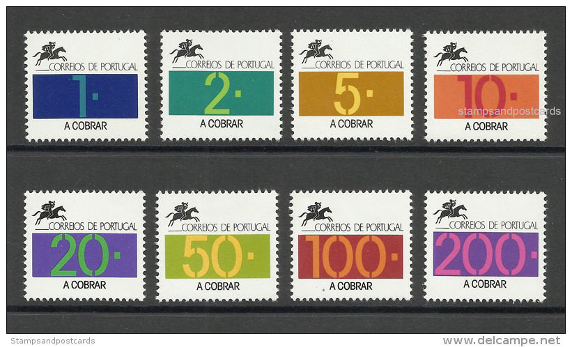 Portugal Timbre-taxe Port Dû 1992-93 Mf. 82-89 ** Portugal Postage Due 1992-93 ** - Unused Stamps