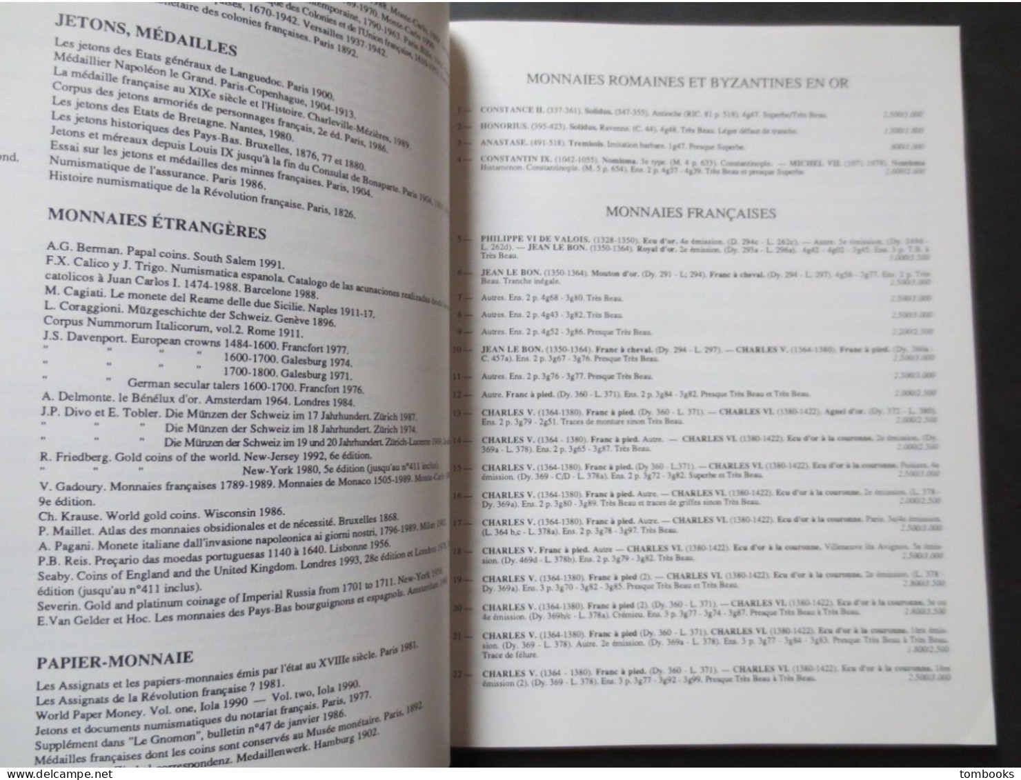 Monnaies Papiers Monnaie Assignats - Collection à La Vente Du Docteur Bernard Jean - Rouen - 1992 - TBE - - Books & Software