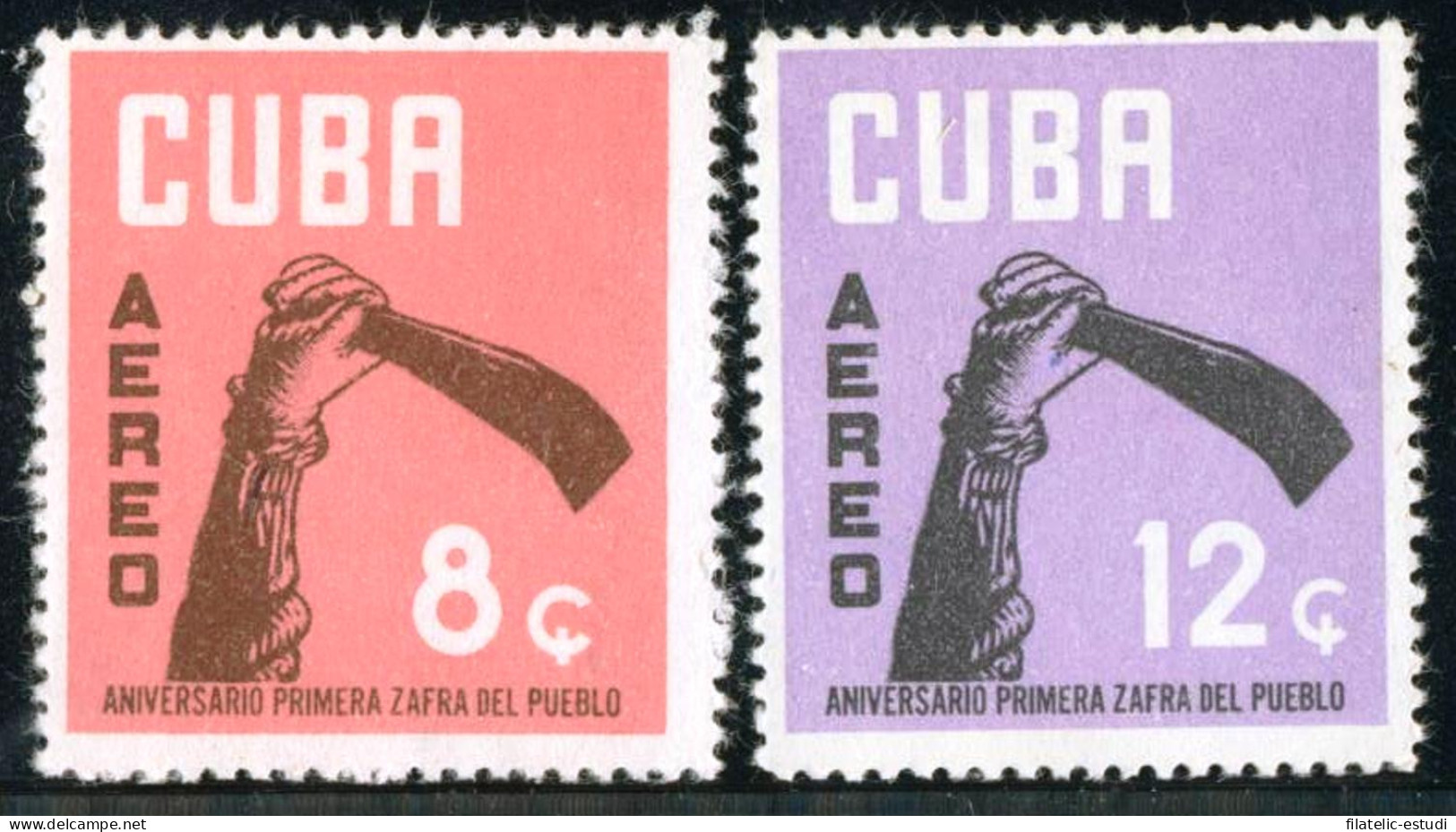 FL1/VAR2/S Cuba A- 237/38 1962 Aniversario De Primera Zafra Del Pueblo MNH - Andere & Zonder Classificatie