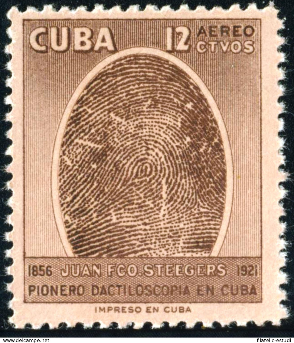 VAR2/S Cuba A- 156 1957 Juan Francisco Steegers Pionero En Dactiloscopia En Cu - Sonstige & Ohne Zuordnung