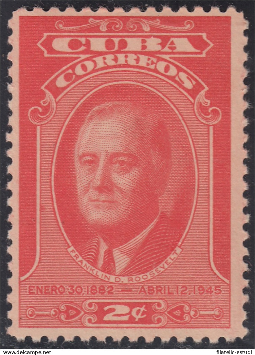 Cuba 298 1947 Franklin D. Roosevelt Sin Goma - Andere & Zonder Classificatie