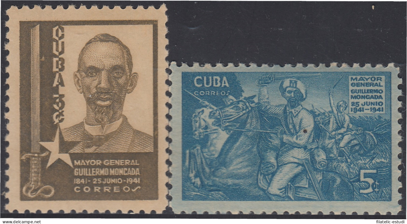 Cuba 267/68 1941 Mayor Gral Guillermo Moncada MH - Andere & Zonder Classificatie