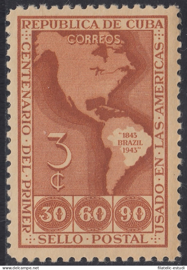 Cuba 288 1944 Centenario Del Primer Sello Postal MH - Andere & Zonder Classificatie