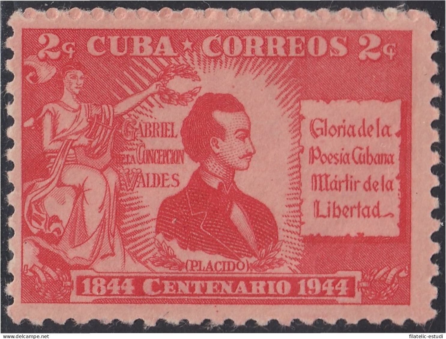 Cuba 294 1945 Gabriel De La Concepción Valdés MH - Andere & Zonder Classificatie