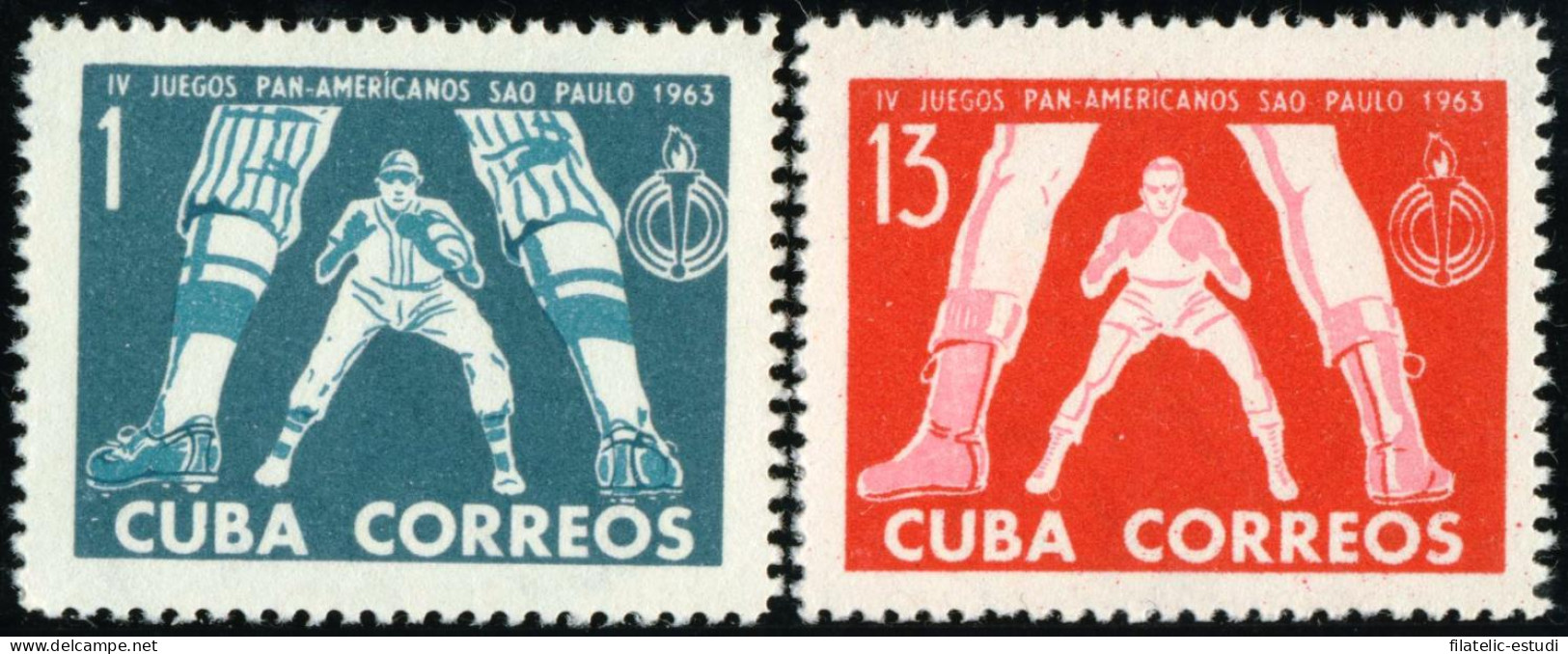 DEP3 Cuba 663/64 1963 IV Juegos Panamericanos Sao Paulo MNH - Andere & Zonder Classificatie