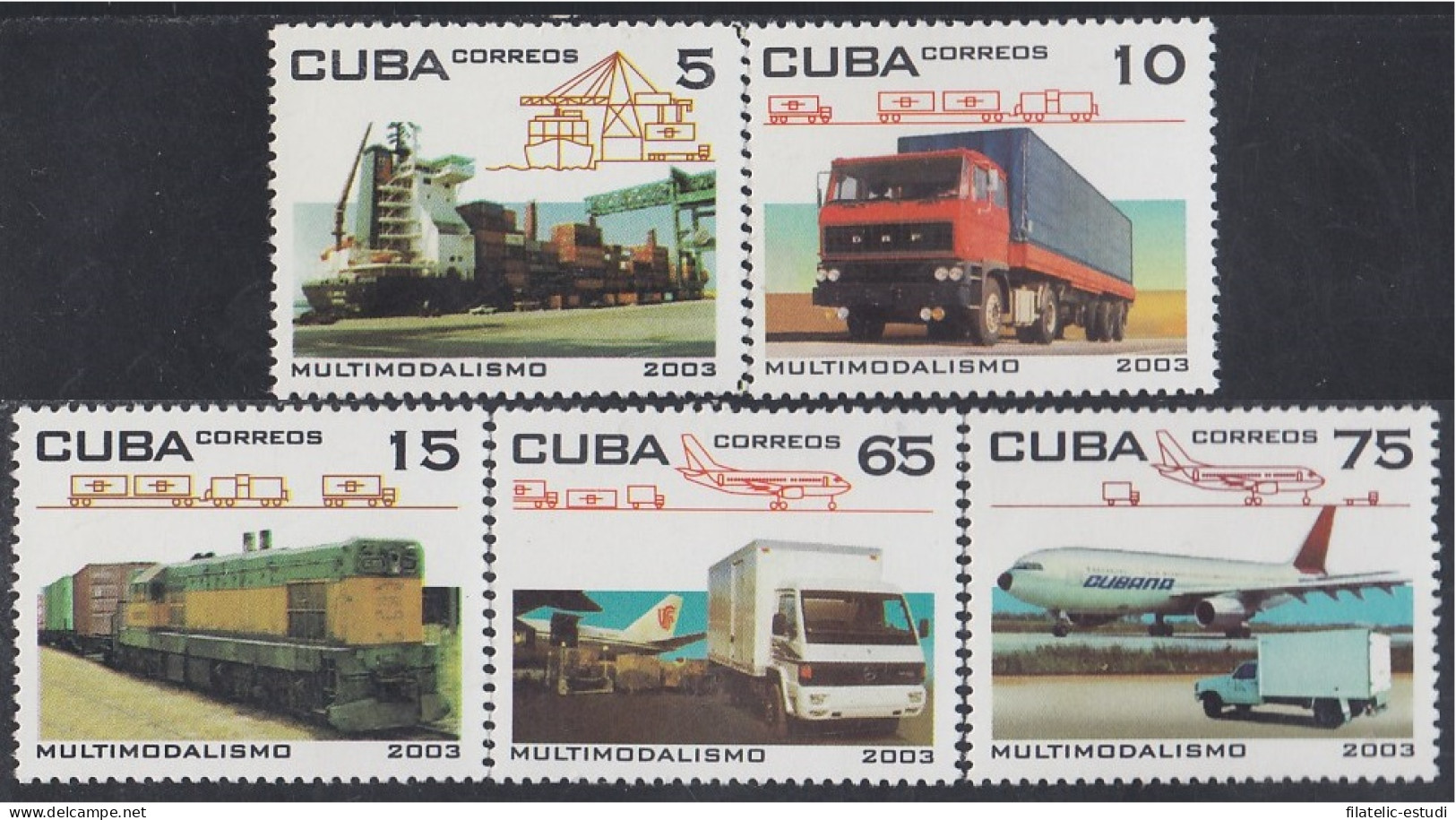 Cuba 4080/84 2003 Multimodalismo Medios De Transportes MNH - Altri & Non Classificati