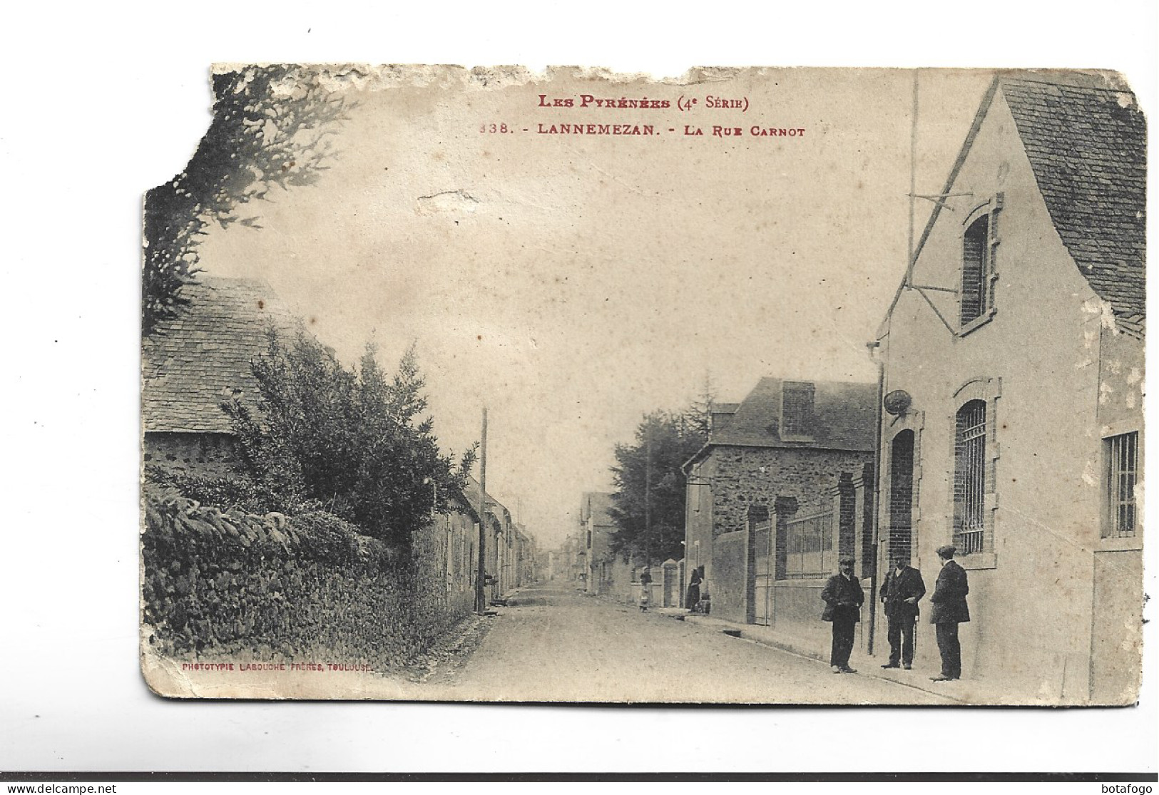 CPA  DPT 65 LANNEMEZAN , LA RUE CARNOT  En 1916! - Lannemezan