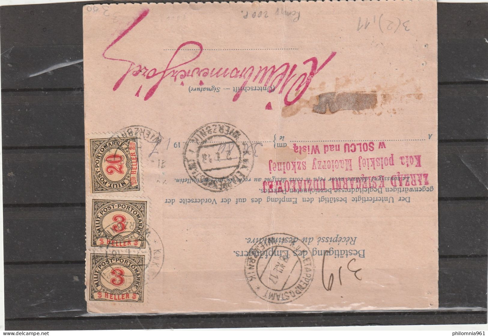 Poland Krakau PARCEL CARD 1919 - Ungebraucht