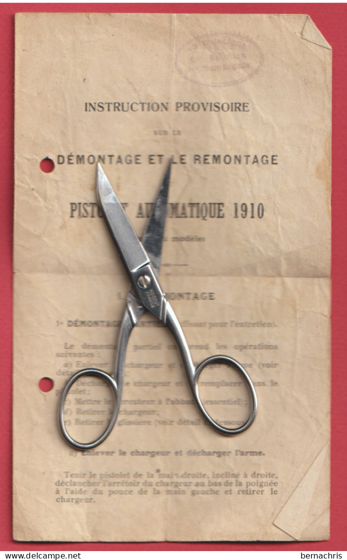 Feuillet Du Pistolet Automatique 1910 Belgique - Other & Unclassified