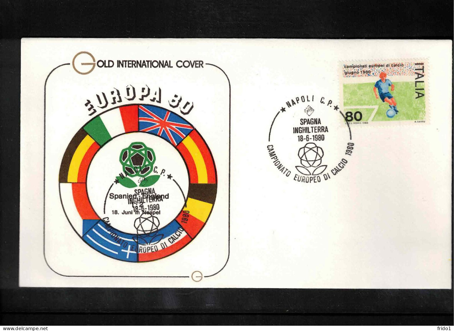 Italy 1980 European Football Championship Italy  - Football Match Spain - England Interesting Cover - UEFA European Championship