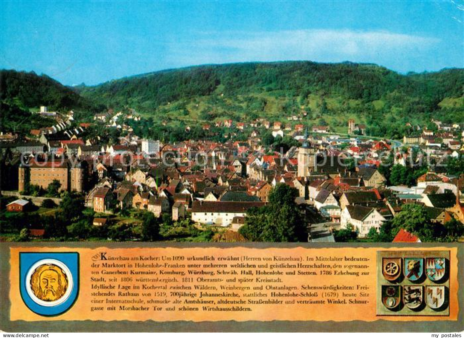 73177352 Kuenzelsau Stadtpanorama Chronik Wappen Kuenzelsau - Künzelsau