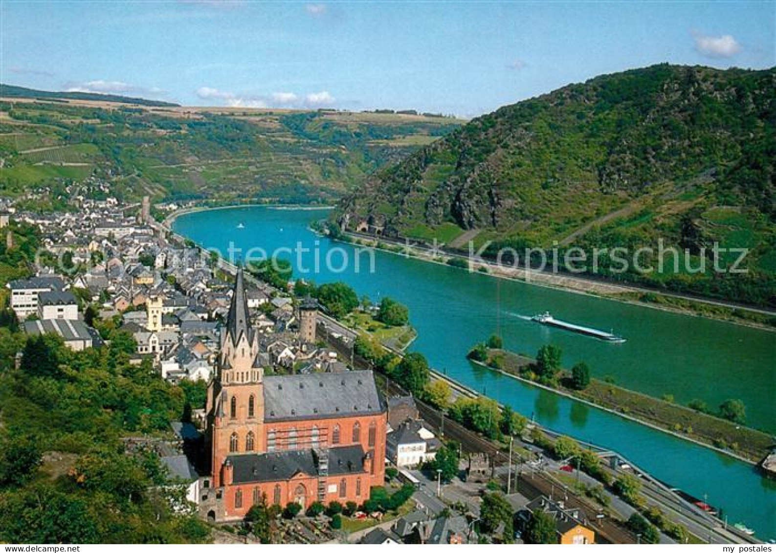 73176634 Oberwesel Rhein Kirche Panorama Oberwesel Rhein - Oberwesel