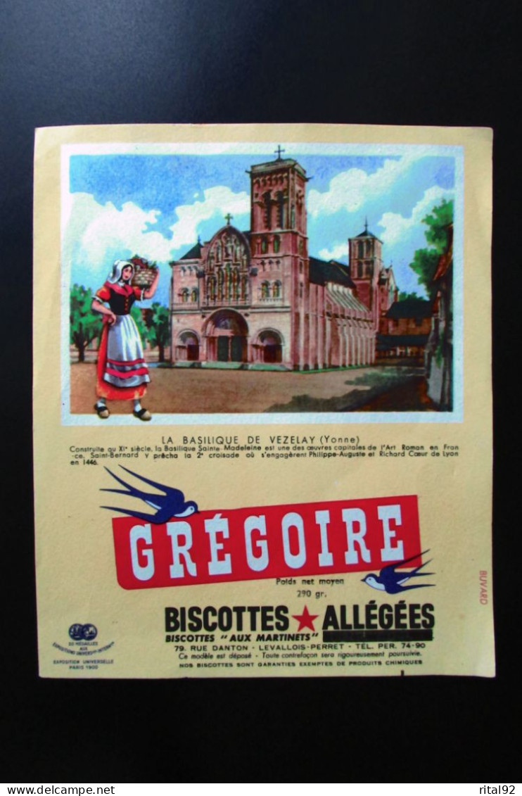 Buvard "Biscottes GREGOIRE" - Zwieback