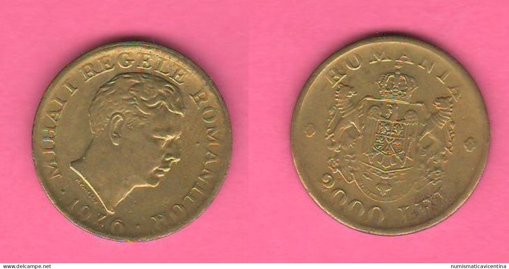 Romania 2000 LEI 1946 Romanie Mihai I° BRASS Coin - Romania