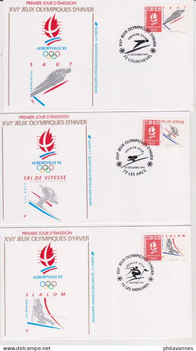 Parcours De La Flamme Olympique De 1992, Paris, Alberville, Pralognan, Courchevel, Les Arcs, Les Menuires, ... ( SN137) - Winter 1992: Albertville