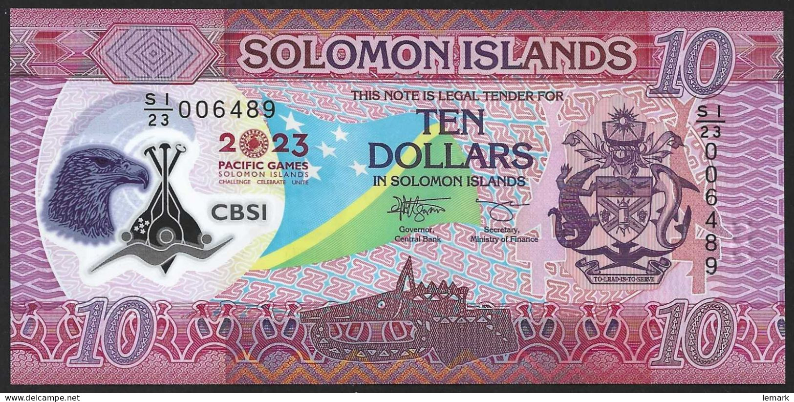 Solomon Islands 10 Dollar 2023 P39 UNC - Salomons