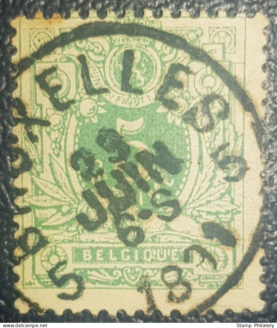 Belgium 5C Postmark SON Used Stamp 1891 Cancel - Otros & Sin Clasificación