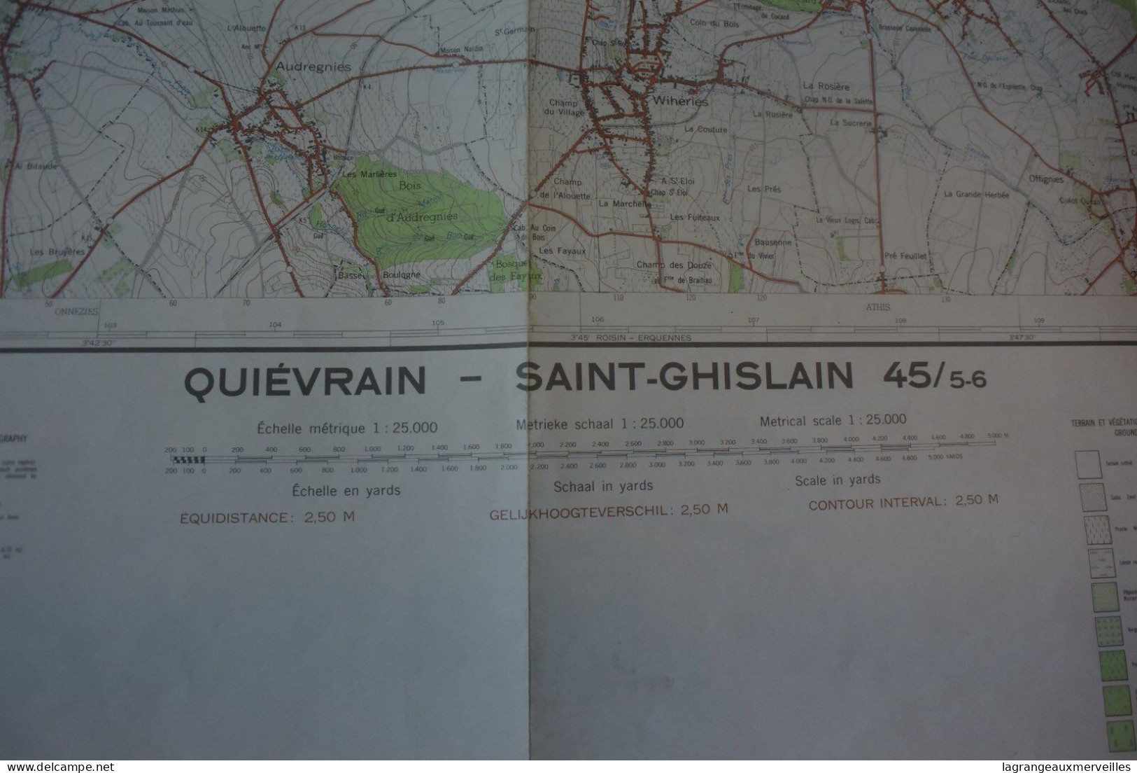 C69 Carte Belgique - Hainaut - Saint Ghislain - 1/25.000. - Topographical Maps