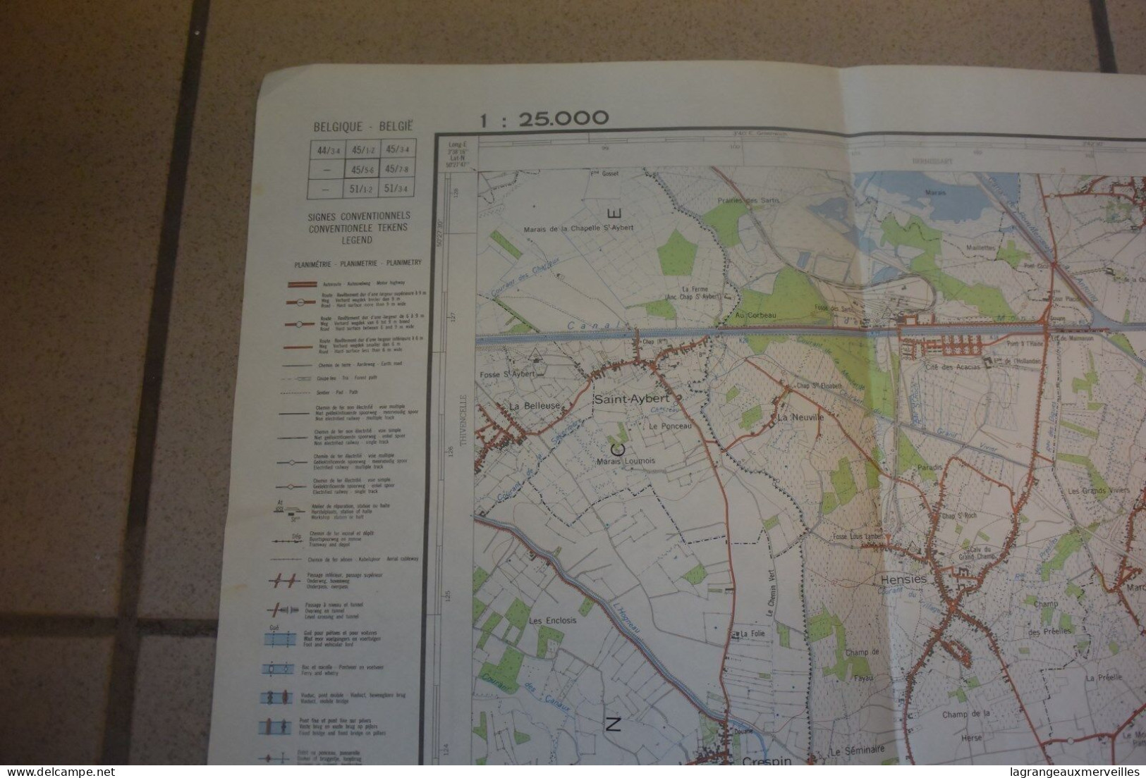 C69 Carte Belgique - Hainaut - Saint Ghislain - 1/25.000. - Topographical Maps
