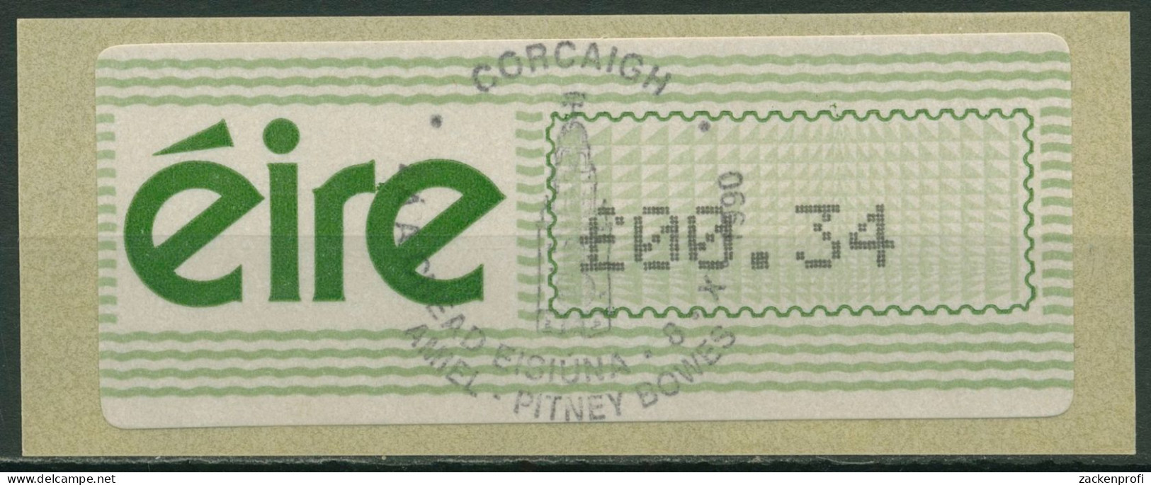Irland Automatenmarken 1990 Freimarke Einzelwert ATM 3 Gestempelt - Franking Labels