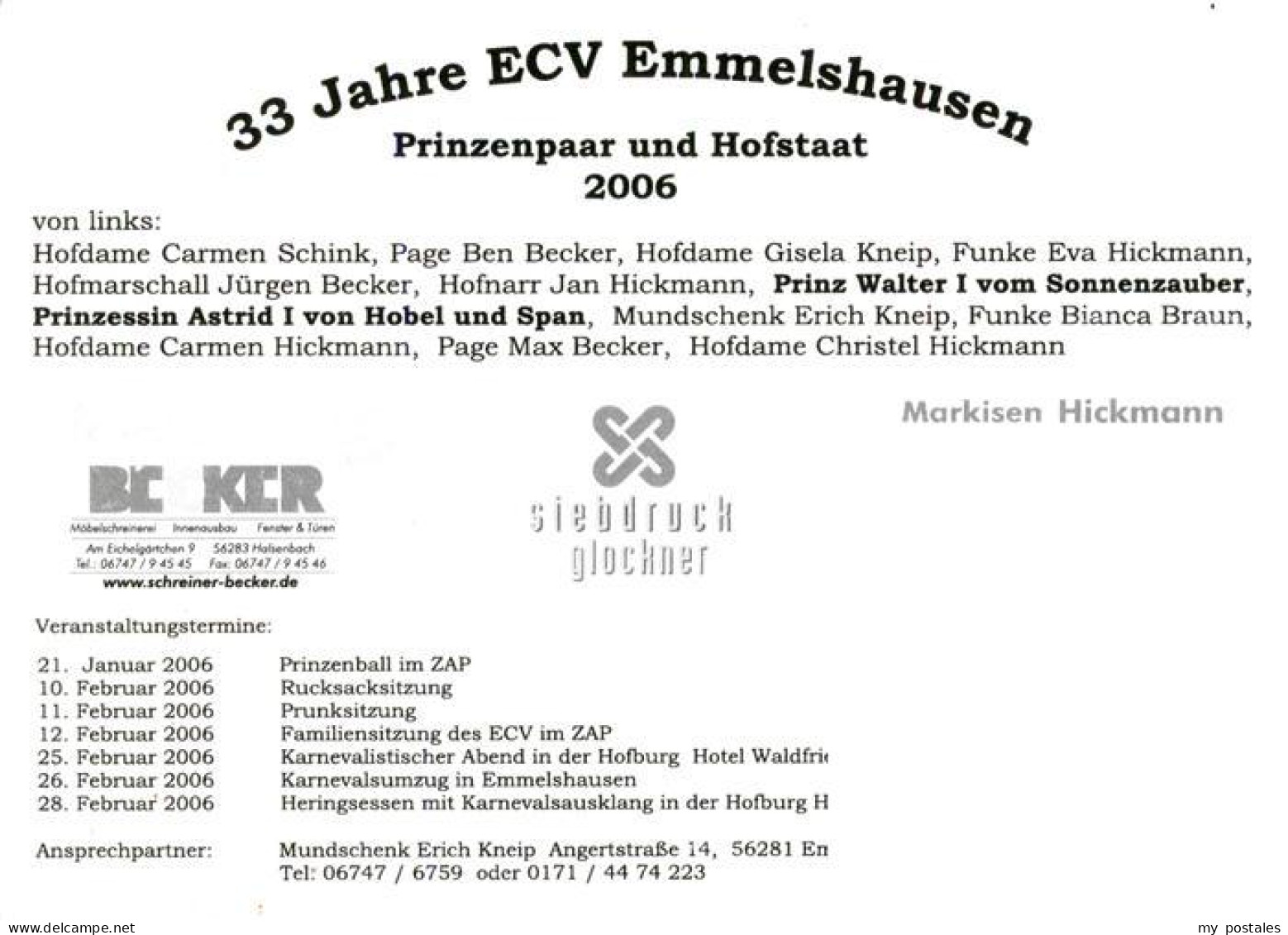 73923003 Emmelshausen Prinzenpaar Und Hofstaat 2006 - Emmelshausen
