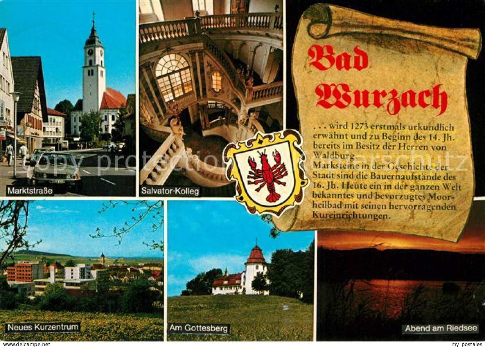 73214863 Bad Wurzach Marktstrasse Kirche Salvator Kolleg Kurzentrum Gottesberg A - Bad Wurzach