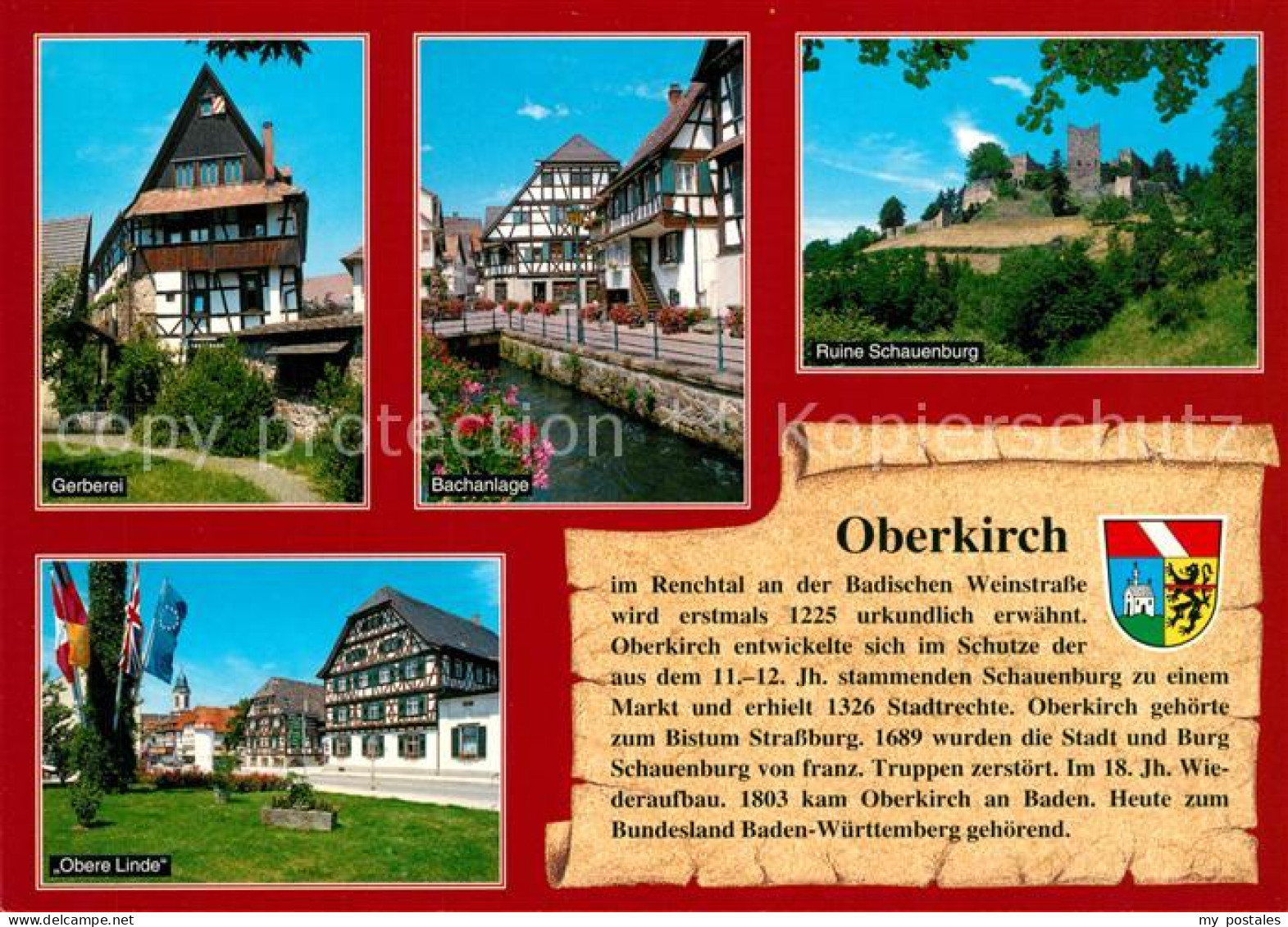 73213385 Oberkirch Baden Gerberei Bachanlage Ruine Schauenburg Obere Linde Oberk - Oberkirch